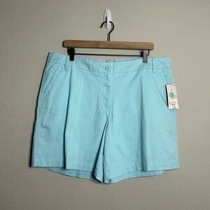 Crown & Ivy Caroline Light Blue Shorts Size 16 NWT